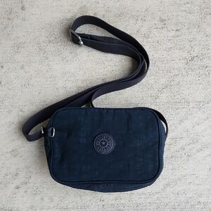 Kipling Messenger Crossbody Shoulder Bag Monkey Navy Blue Nylon Canvas
